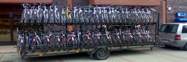 Przyczepa do transportu rowerów - piętrowa